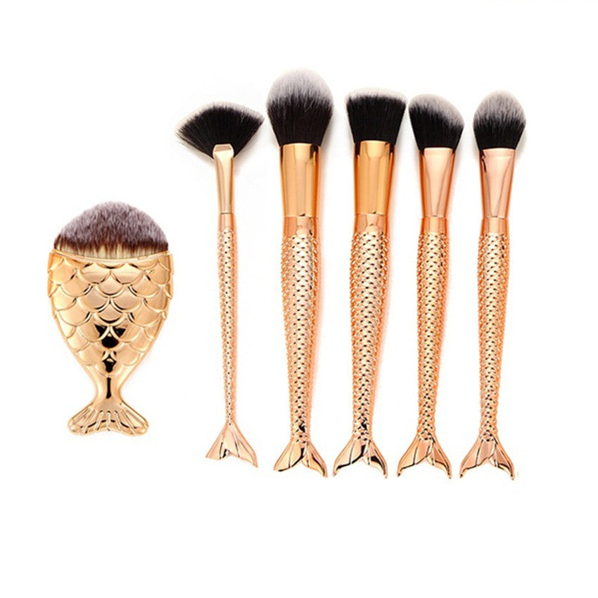 GoldFish Cosmetic Brushes (6 Piece)