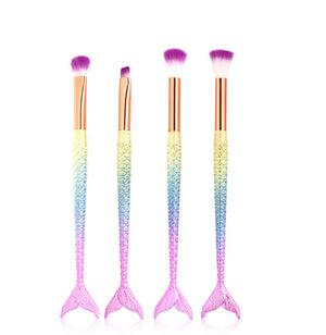 Mermaid Cosmetic Brushes (4 Piece)